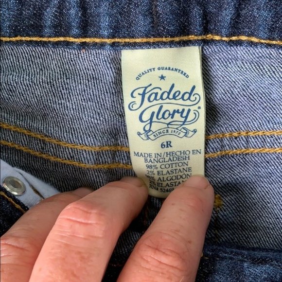 FADED GLORY boy's jeans  sz 6 reg  blue   adjustable waist  EUC - Picture 3 of 3